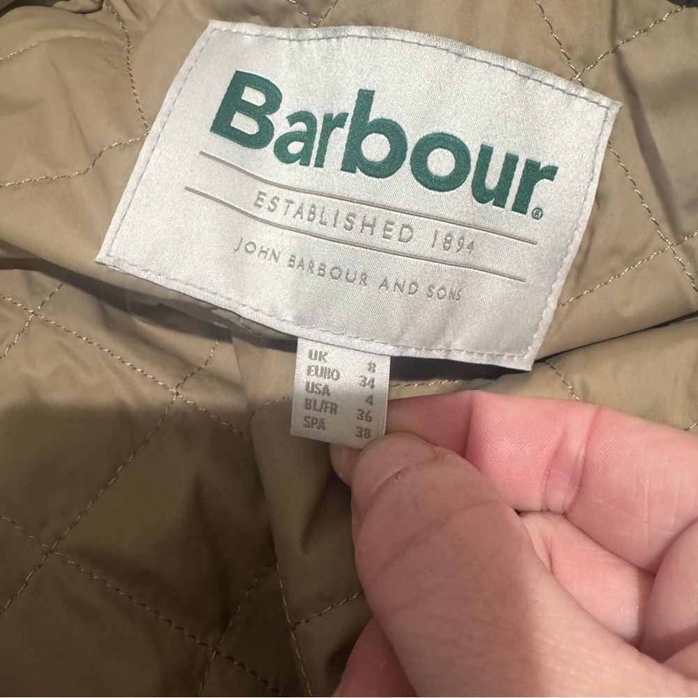 Barbour Nora Casual Barn Jacket in Military Brown - Picture 9 of 10